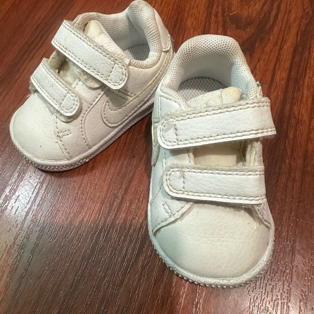 Kids White Velcro Sneakers